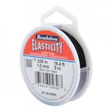 Beadalon Elasticity elastic nylon thread 1.0mm Black 5m